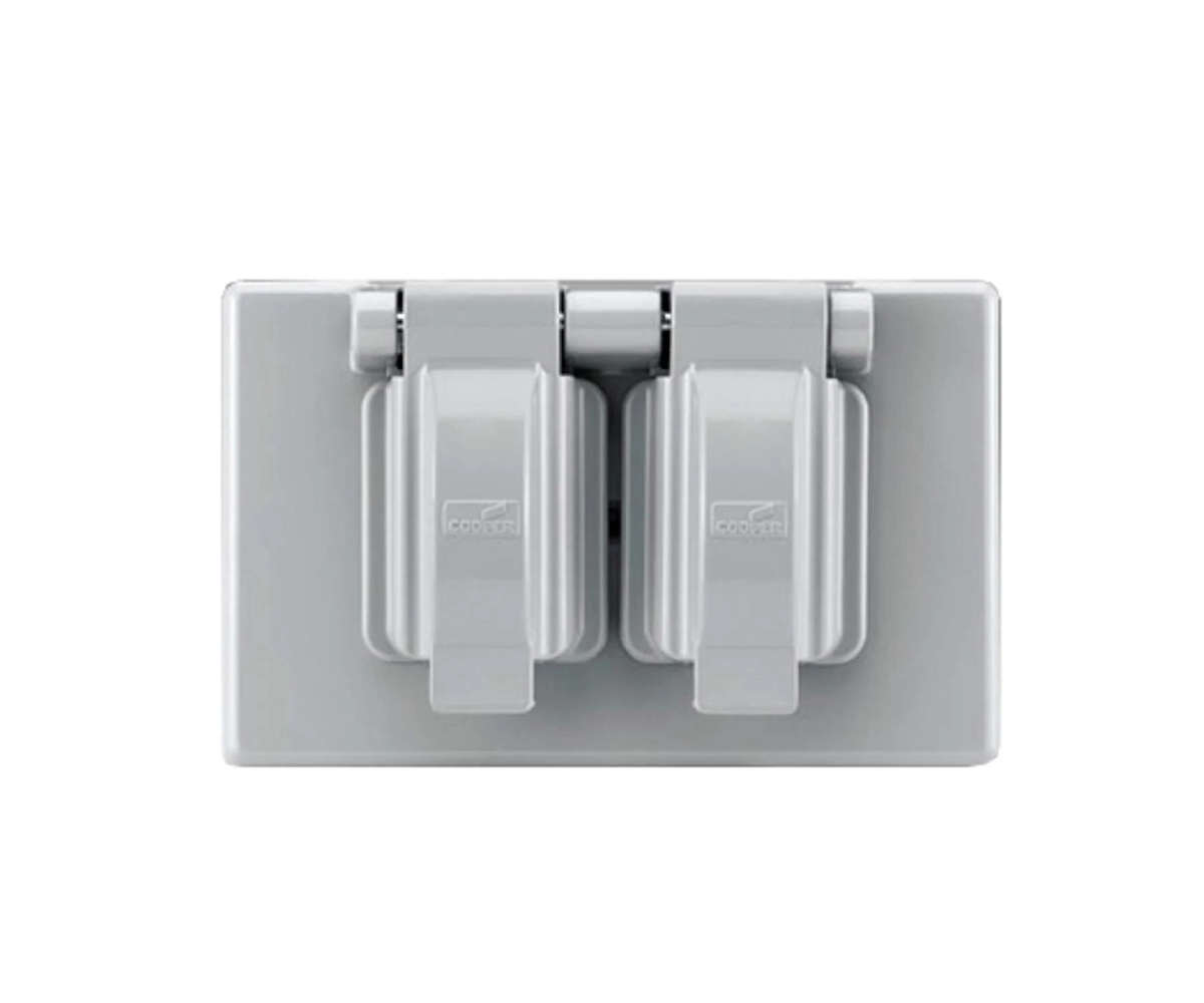 TAPA W/P 2 X 4 110V DOBLE TOPAZ