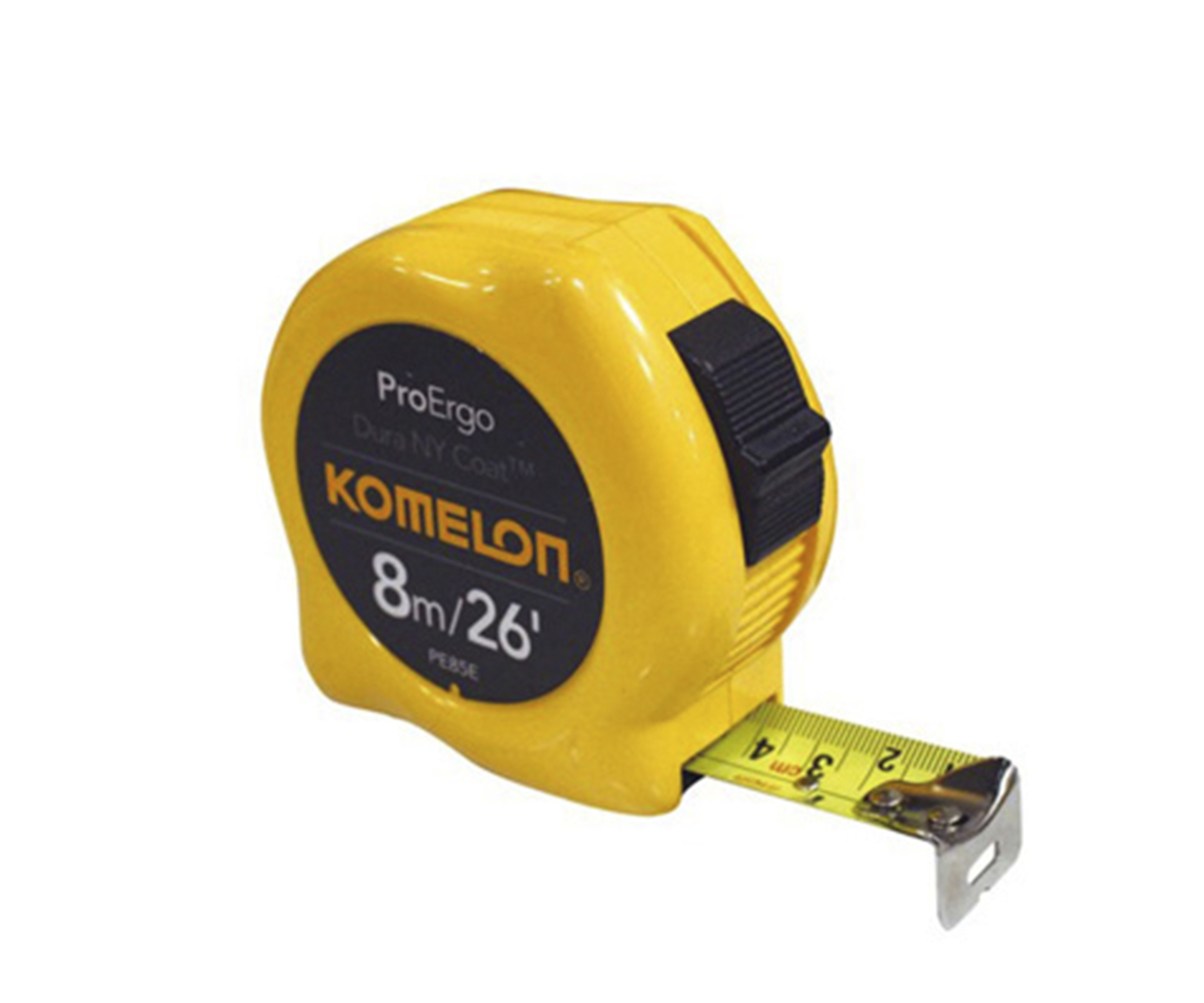 CINTA METRICA KOMELON AMARILLA 8 MTS PROERGO