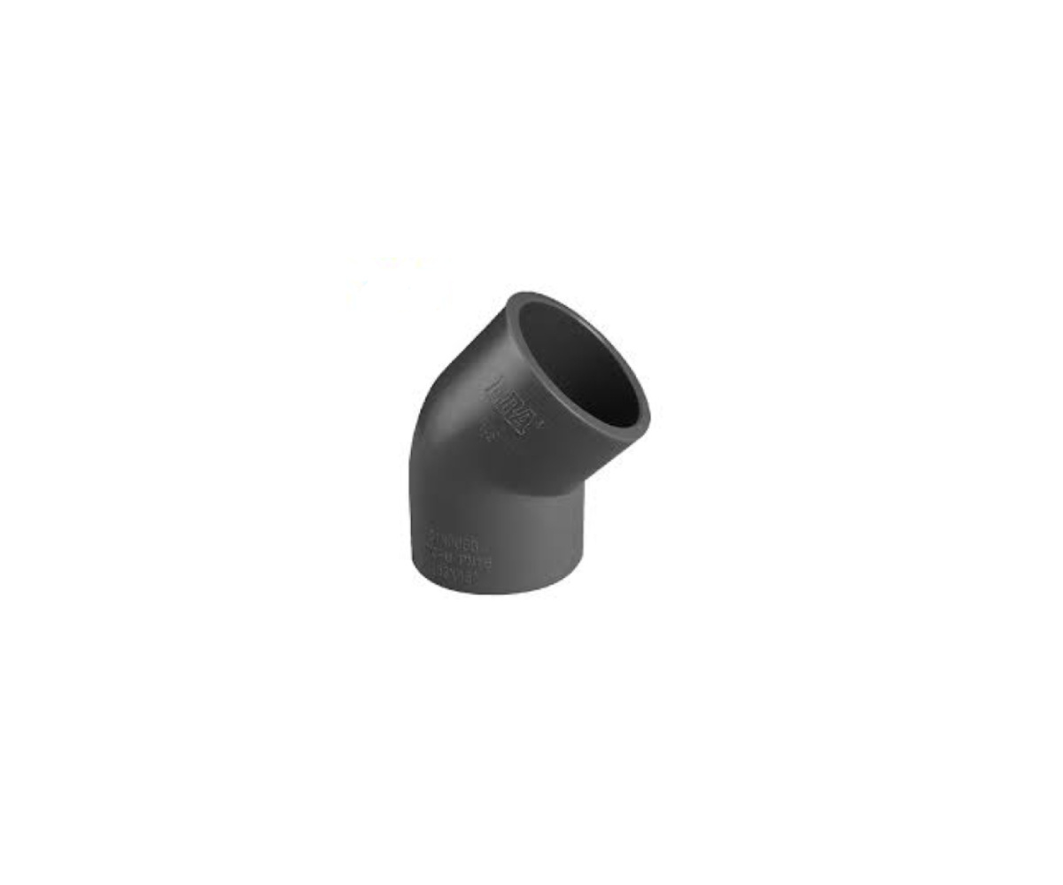 CODO 1/2 X 45 PVC GRIS SCH-80 SUPREME (300)