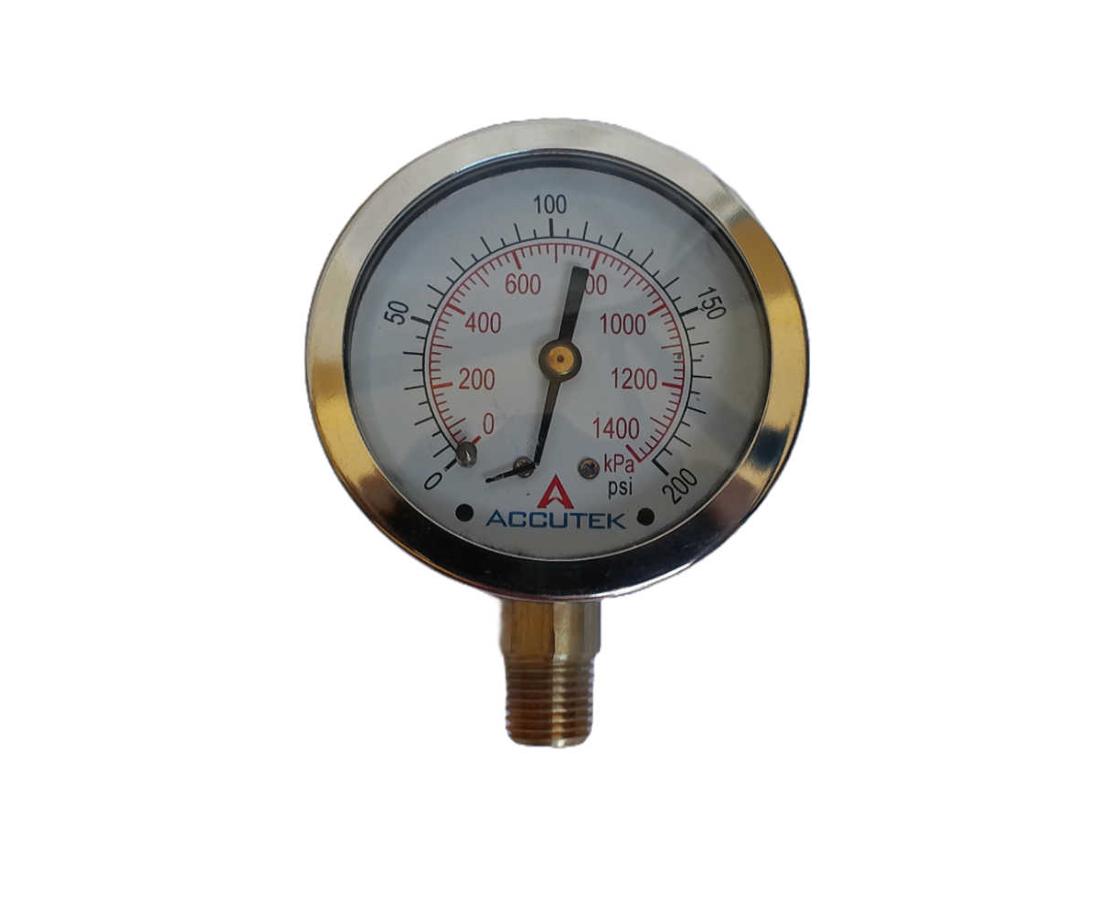 RELOJ MANOMETRO P/BOMBA GLYCERINA 0-200 PSIN GENEBRE