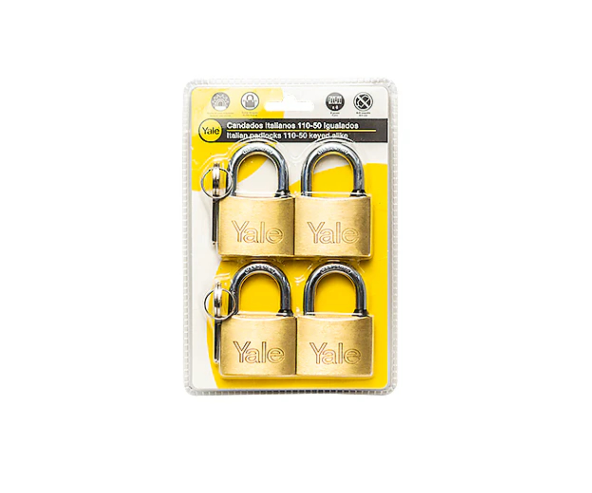 JGO CANDADO YALE 50MM (10492) BL(4/1)
