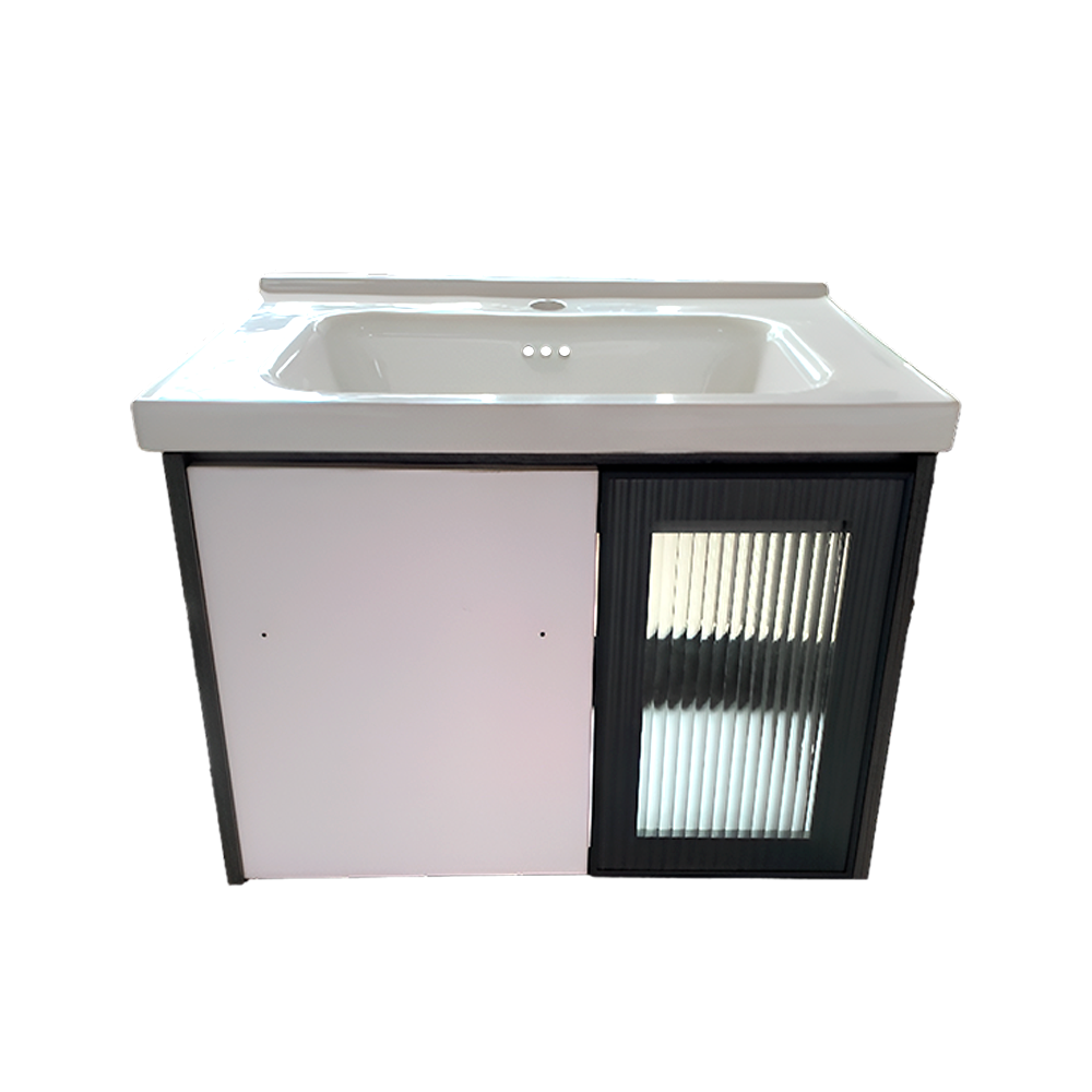 MUEBLE D/BAÑO 60 X 60CM GRIS OSCURO C/ESPEJO