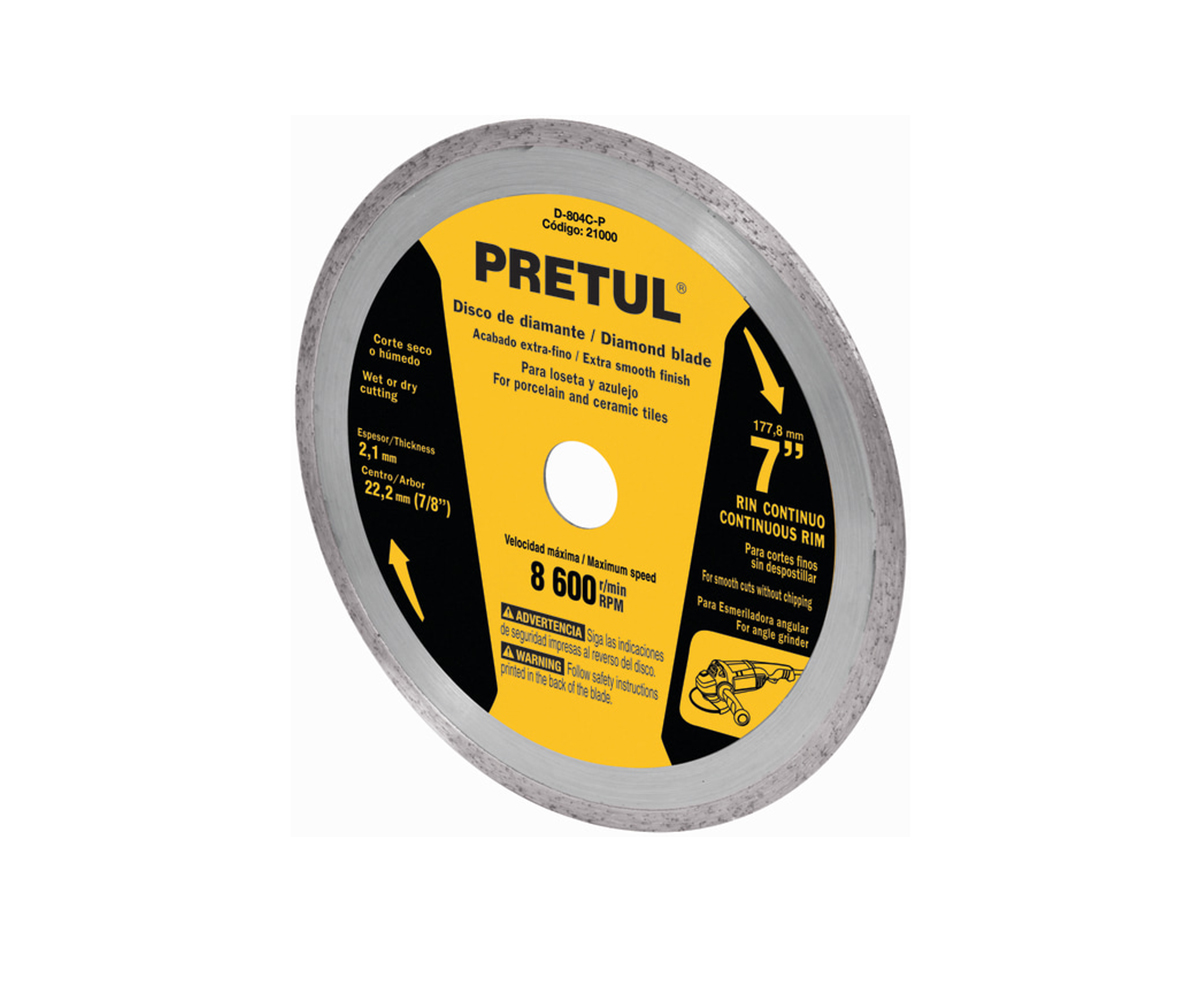 DISCO DE CORTE P/CANCRETO PRETUL 7 D-804C-P